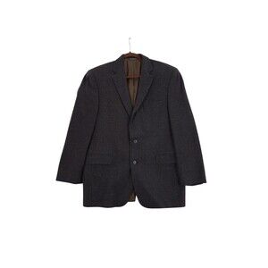 Jack Victor 42R Brown Wool Blazer Tiny Dot Pattern Career Office Work Preppy